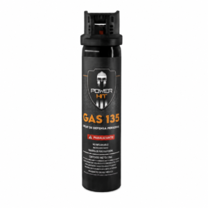 Gas pimienta Power Hit Gas 135 en aerosol con sistema de seguridad para defensa personal y protección diaria.