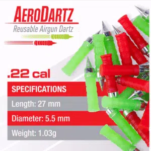 DARDO UMAREX CAL. 5.5 ROJO/VERDE 15.75GR.  (60 PZAS.) 27MM | GISPACK México