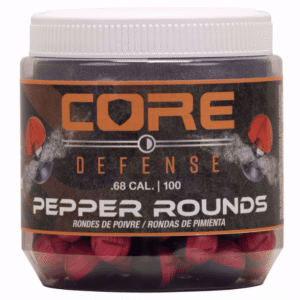Bolita de Gas Pimienta P2P CORE DEFENSE Rojo/Negro Cal. .68 100 pzas