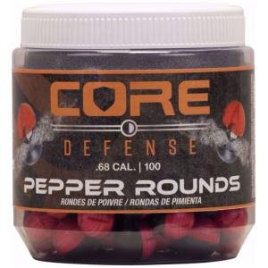 Bolita de Gas Pimienta P2P CORE DEFENSE Rojo/Negro Cal. .68 100 pzas