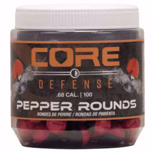 BOLITA DE GAS PIMIENTA P2P CORE DEFENSE ROJO/NEGRO CAL. .68  100 PZAS. | GISPACK México