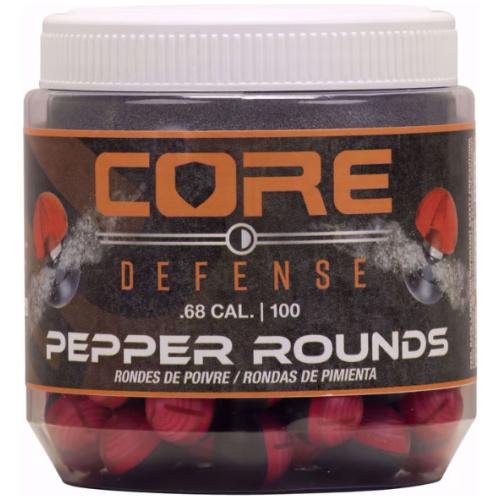 Bolita de Gas Pimienta P2P CORE DEFENSE Rojo/Negro Cal. .68 100 pzas