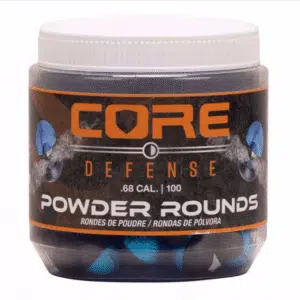 BOLITAS DE TALCO P2P CORE DEFENSE AZUL/NEGRA CAL. .68 100 PZAS. | GISPACK México