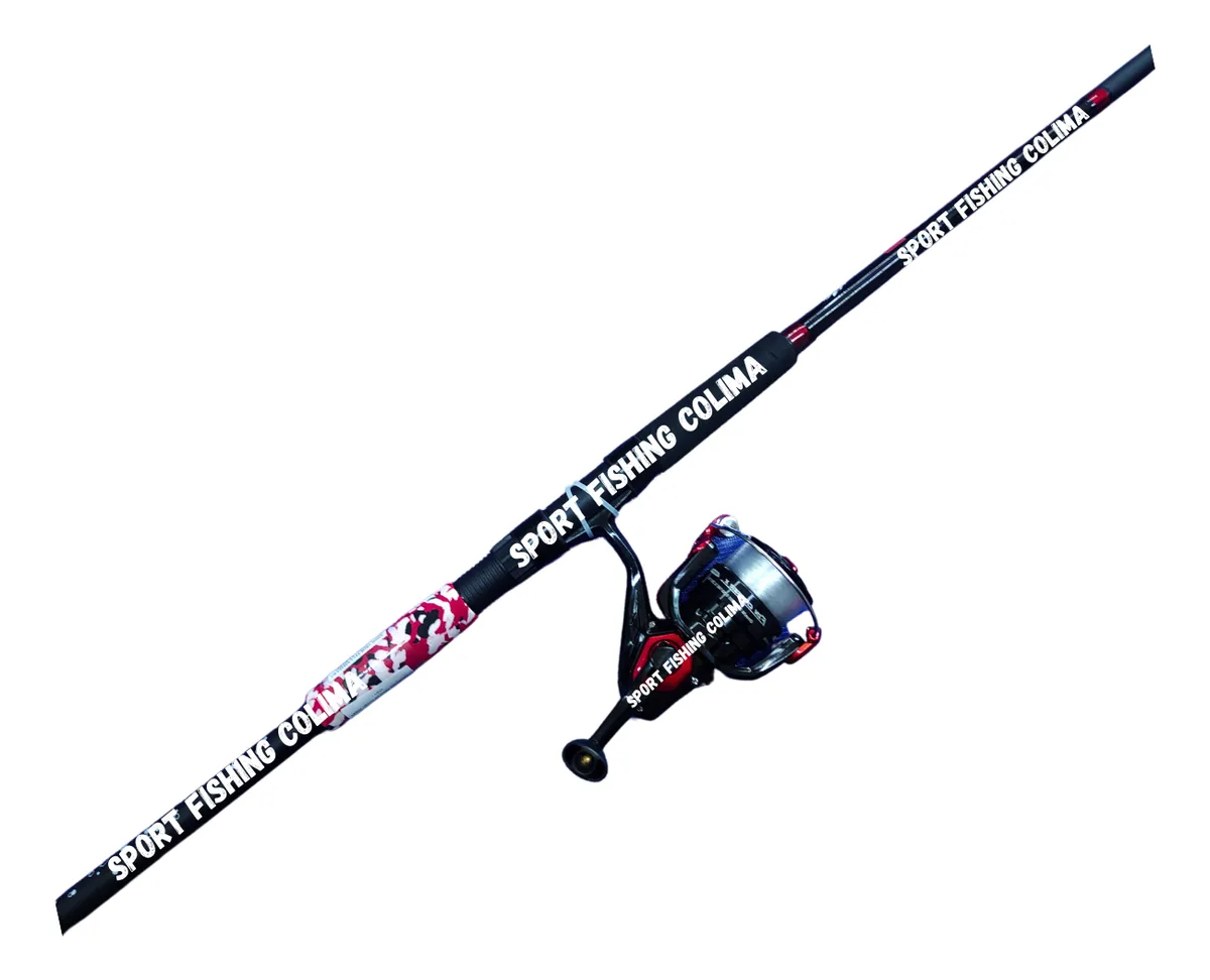 CAÑA OKUMA COMBO FINCHASER "X" 9'0 H 40-80GR FNX-6000 CAMO- ROJO 0.40MM MONO
