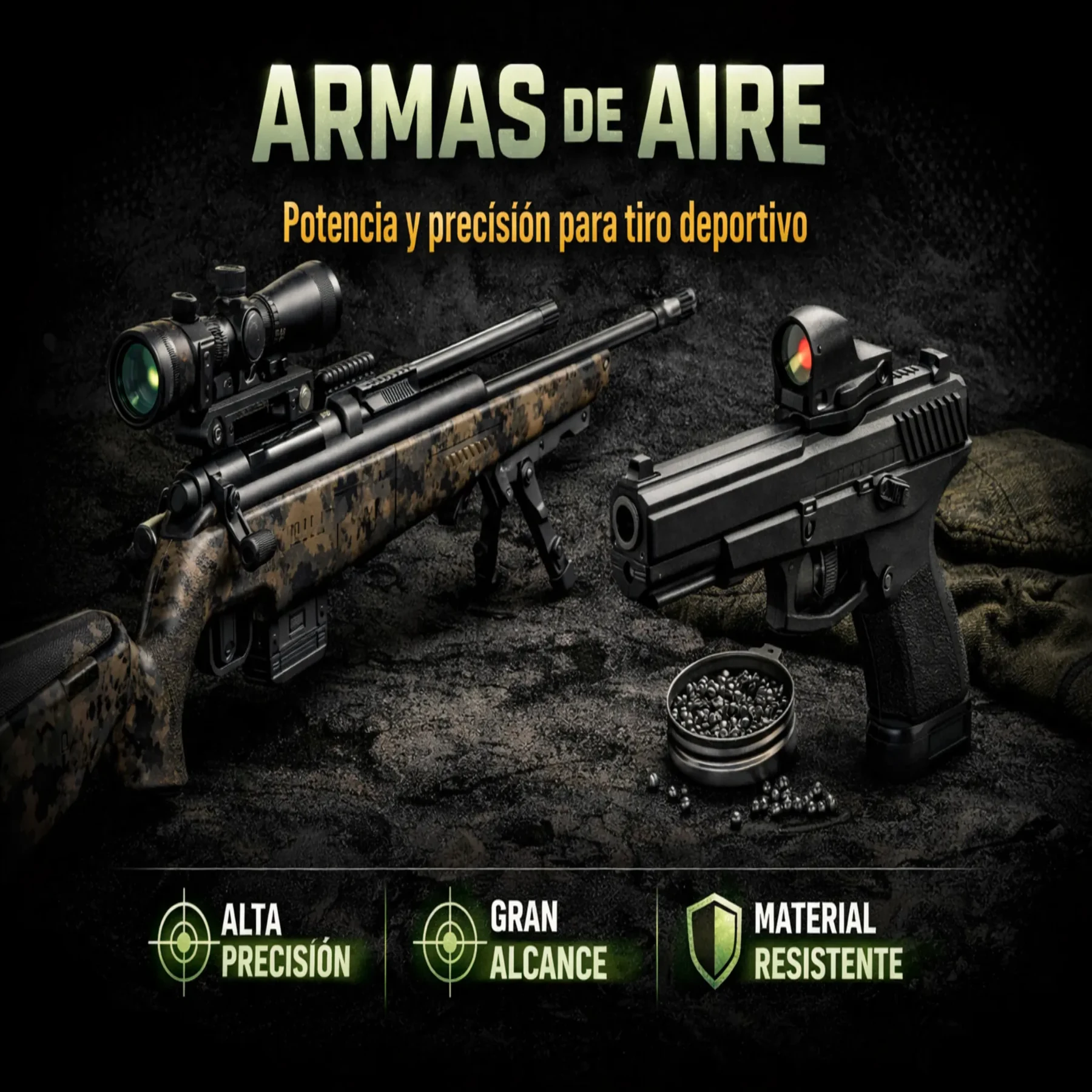 Armas de Aire | Rifles y Pistolas de Aire Comprimido