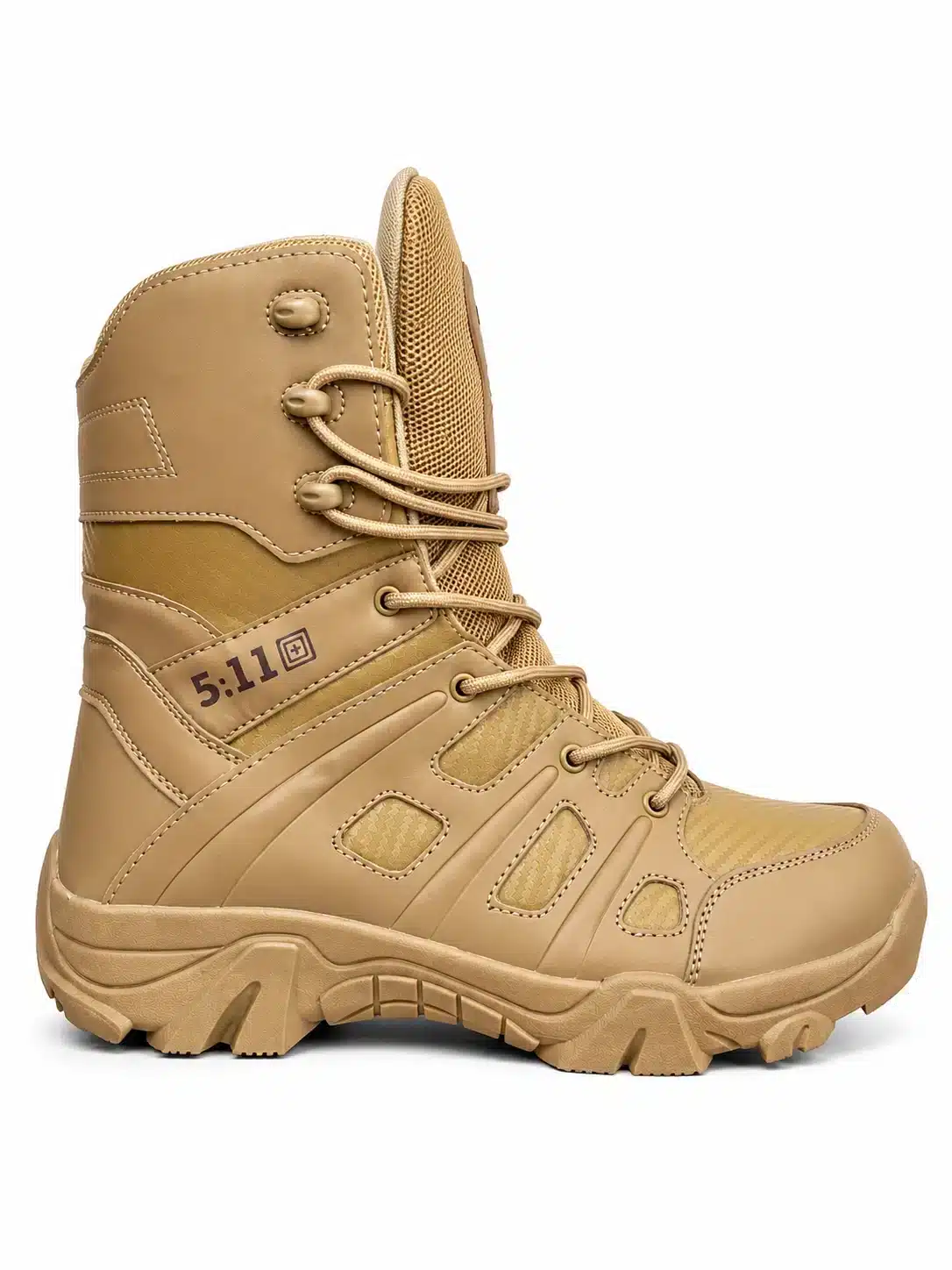 Bota Im 5.11 Premium Bota táctica color arena 5.11 de caña alta con suela resistente para campismo, seguridad y outdoor