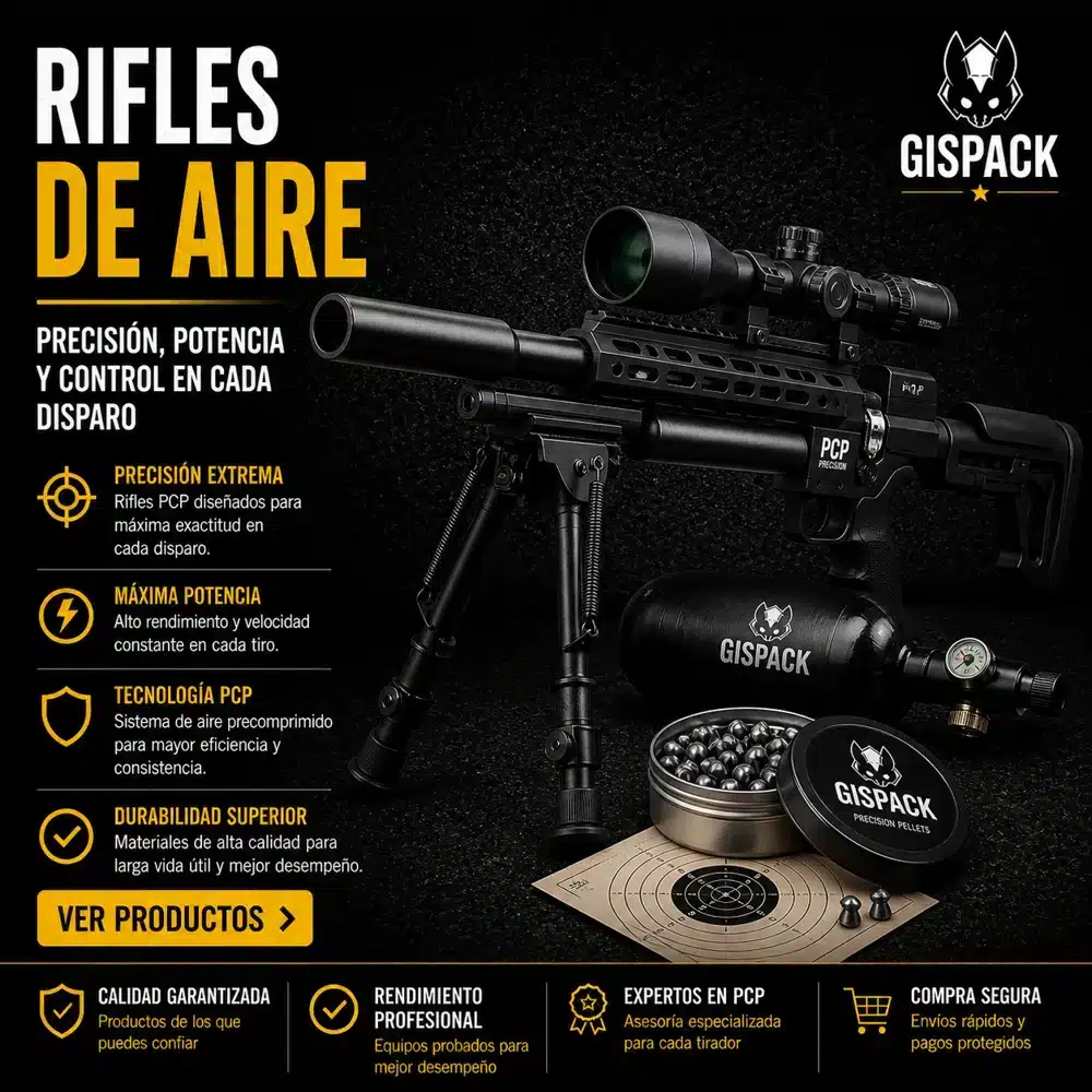 Rifles de aire comprimido en México de alta potencia y precisión GISPACK
