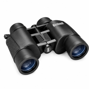 Binoculares Bushnell compactos color negro con óptica multicapa para observación de naturaleza, deportes y actividades al aire libre.