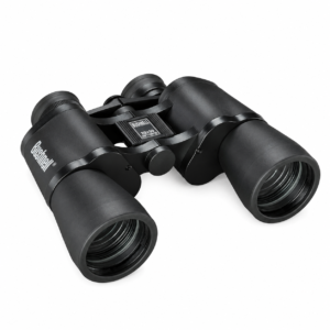 Binoculares Bushnell 10x25 compactos plegables color negro para observación de naturaleza y actividades al aire libre.