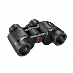 Binoculares Tasco 8x25 compactos plegables color negro para observación de naturaleza y actividades al aire libre.