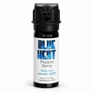 Gas pimienta Blue Heat al 10% 2 oz con tinte marcador para defensa personal