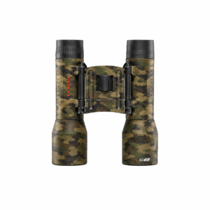 Binoculares Tasco 16x32 compactos plegables de color negro para observación y actividades al aire libre.