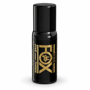 Gas pimienta FOX Labs Five Point Three de 2 onzas en presentación compacta color negro para defensa personal.