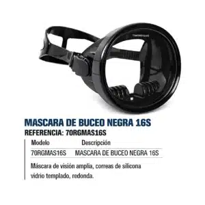MASCARA DE BUCEO NEGRA 16S - principal - GISPACK México