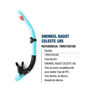 SNORKEL AZUL CELESTE 18S - principal - GISPACK México