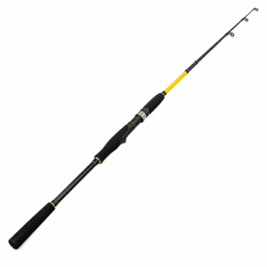 Caña de pesca spinning profesional con mango EVA color negro y amarillo GISPACK