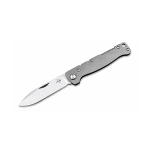 NAVAJA DIARIA BOKER PLUS ATLAS BACKLOCK DROP POINT GRIS 7.11 CM. - principal - GISPACK México