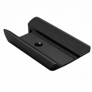 Soporte negro de metal plano cubierta