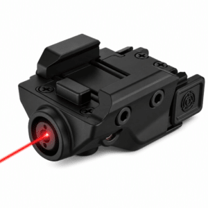 Luz láser rojo en accesorio de arma